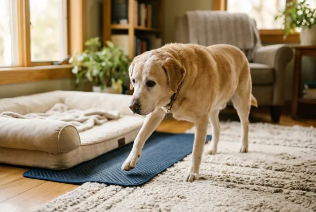 Cão em momento tranquilo